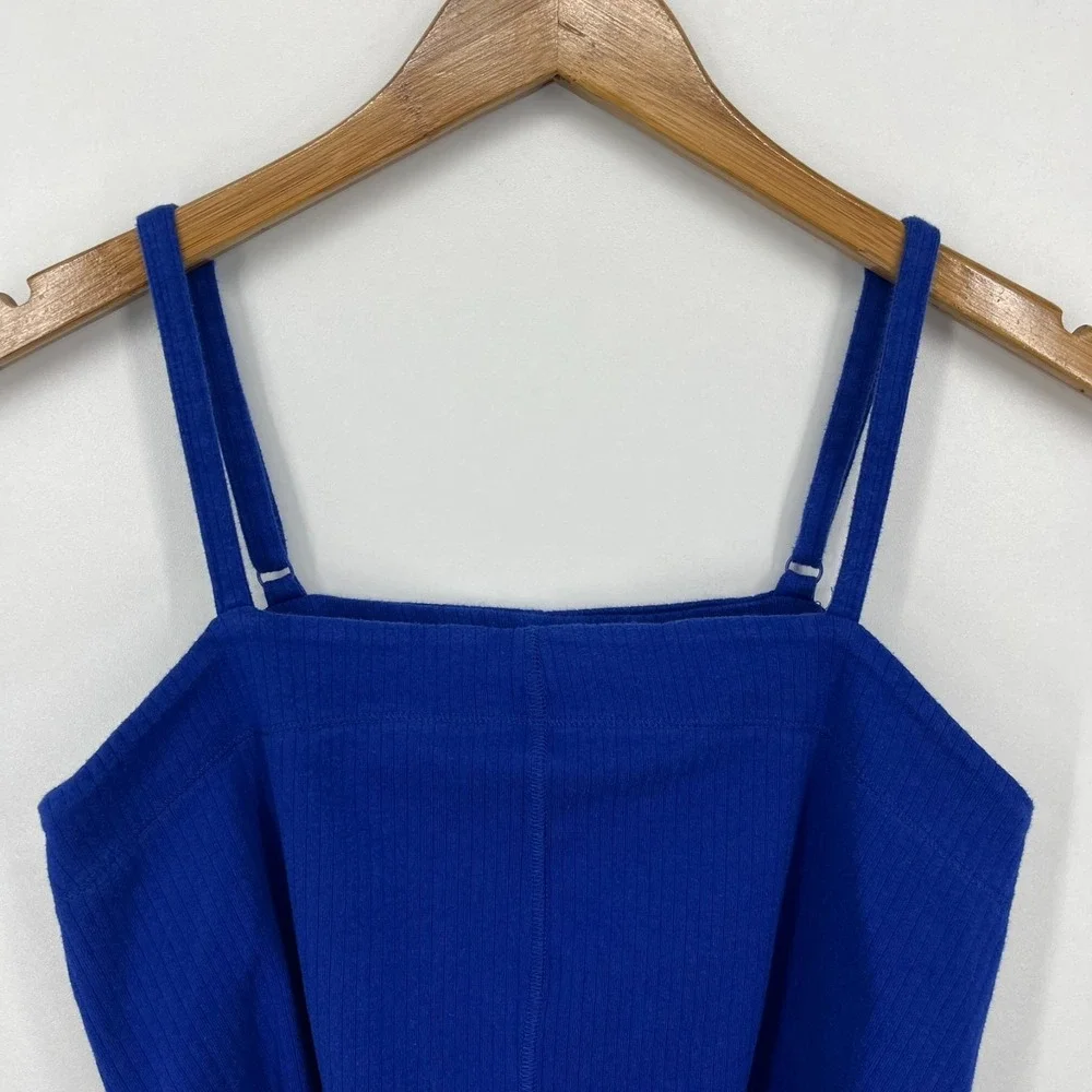 Intimately Free‎ People Bodysuit Women's Size S Blue Strappy Tank Sleeveless